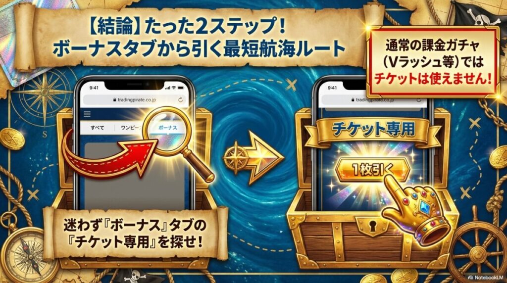 【結論】エクストレカのカード（チケット）の使い方は？ボーナスタブから引く最短手順